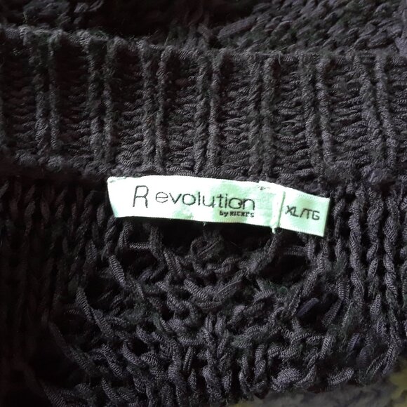 Vintage Boho Knit Open Cardigan Revolution by Ricki's XL - Picture 6 of 8